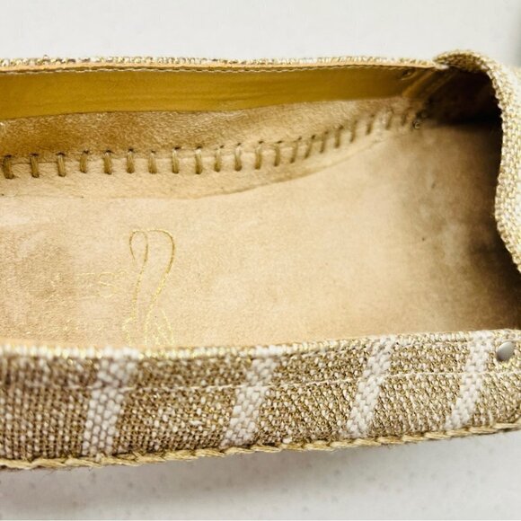 Aerosoles Stitch N Turn Solitaire Slip On  Espadrille Flats Metallic Gold Sz 9 - Picture 12 of 12